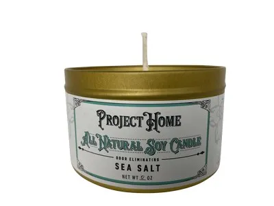 1ea 12oz Project Sudz Candle Sea Salt - Stain & Odor